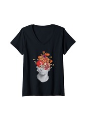 Born Womens Aesthetic Pomegranate Fruit Greek Mythology Gifts for Women V-Neck T-Shirt