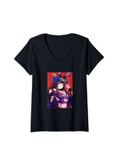 Born Womens Anime Girl Shirt Japanese Aesthetic Anime Tee Otaku Gifts V-Neck T-Shirt