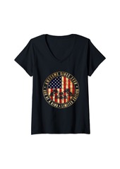 Born Womens Awesome Since 2000 24th Birthday American Flag 24 Years Old V-Neck T-Shirt