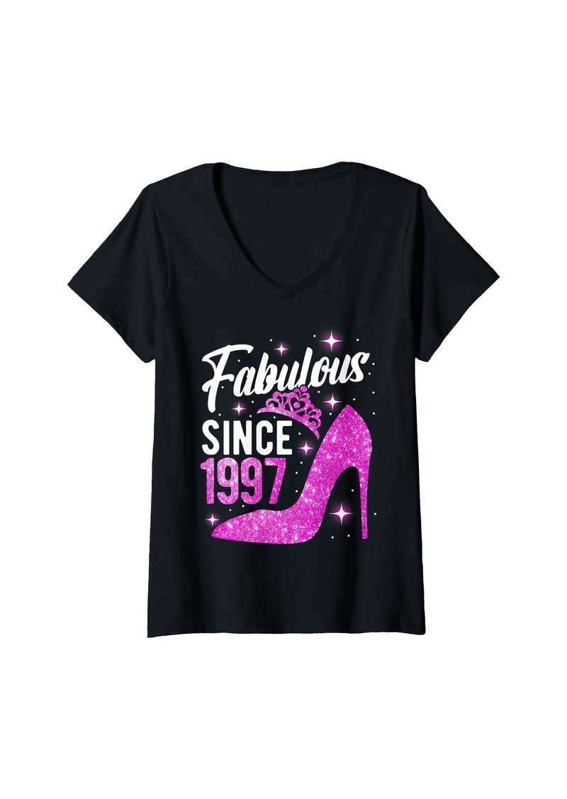 Womens Birthday Woman Fabulous Since 1940 Born In 1940 V-Neck T-Shirt