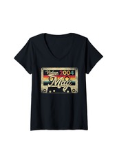 Womens Born In 2004 - Vintage May 20th Birthday 20 Years Old V-Neck T-Shirt