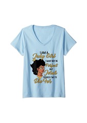 Born Womens I Am A July Girl I July Not Be Perfect But Jesus Gifts V-Neck T-Shirt