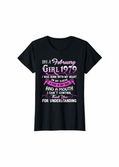 Born Womens I'm A February Girls 1979 42nd Birthday Gifts 42 Years Old T-Shirt