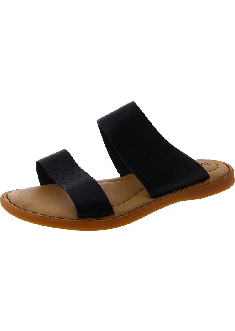 Born Womens Leather Strappy Slide Sandals