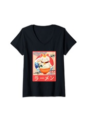 Born Womens Vintage Kawaii Cat Anime Japanese Gifts Girls Boys Teenager V-Neck T-Shirt