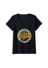 Born Womens Vintage Awesome Since 1973 Limited Edition 50th Birthday Men V-Neck T-Shirt