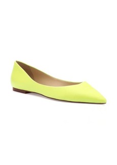 Botkier Annika Pointed Toe Flat in Lime Leather at Nordstrom