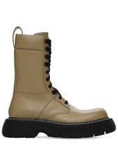Bottega Veneta 35mm Bounce Brushed Leather Combat Boots
