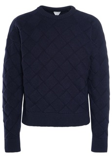 Bottega Veneta 3d Intreccio Crewneck Wool Sweater