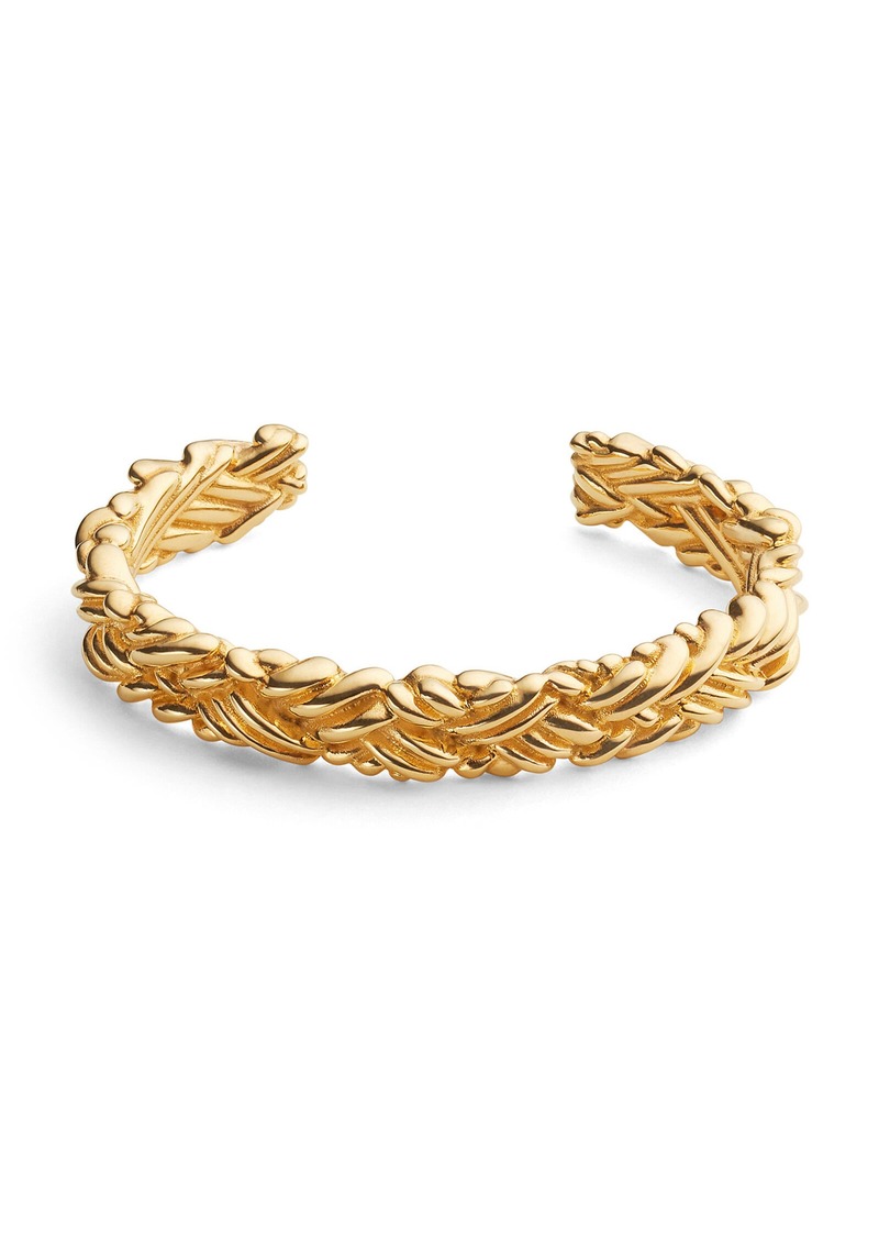 Bottega Veneta - 18k Gold-Plated Sterling Silver Bracelet - Gold - XS - Moda Operandi - Gifts For Her