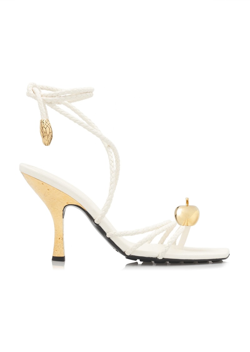 Bottega Veneta - Adam Lace-Up Leather Sandals - White - IT 39 - Moda Operandi