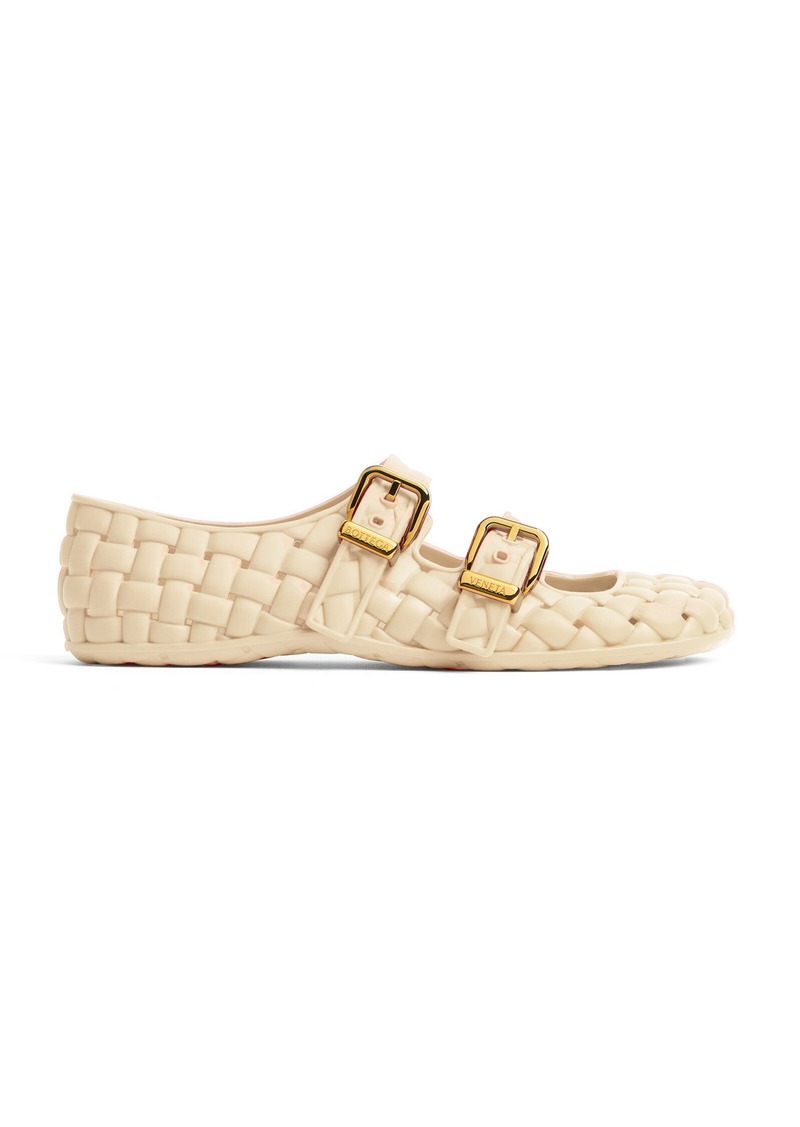 Bottega Veneta - Amy Mary-Jane Rubber Ballet Flats - White - IT 39 - Moda Operandi