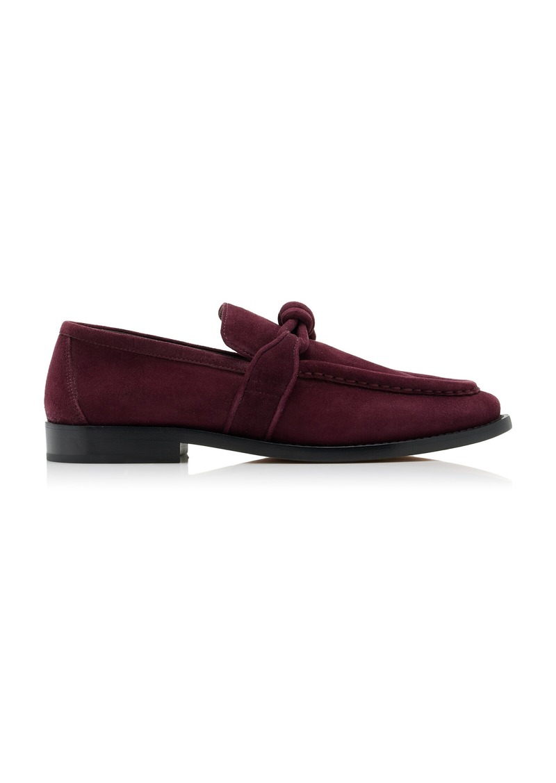 Bottega Veneta - Astaire Suede Loafers - Burgundy - IT 38 - Moda Operandi