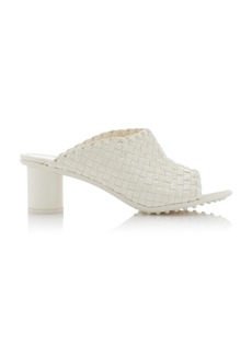 Bottega Veneta - Atomic Intrecciato Leather Mules - White - IT 38 - Moda Operandi