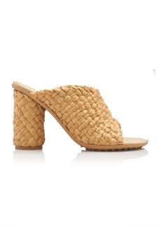 Bottega Veneta - Atomic Intrecciato Raffia Sandals - Tan - IT 38 - Moda Operandi