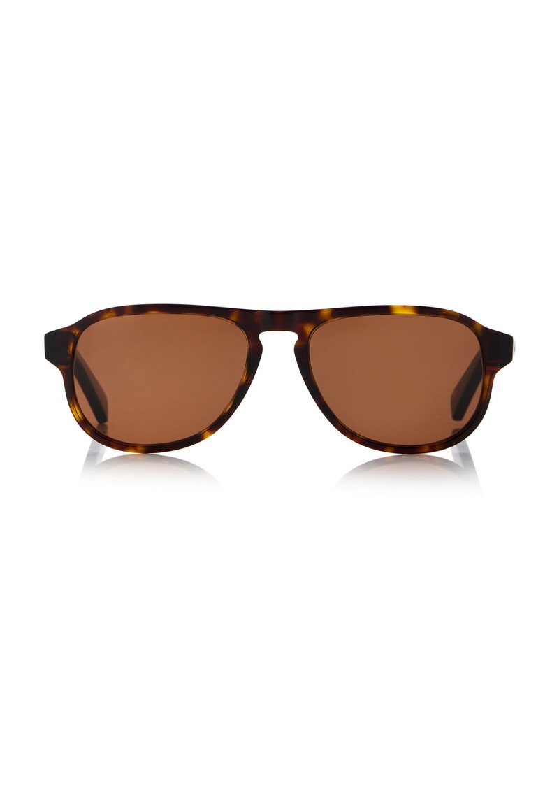 Bottega Veneta - Aviator-Frame Acetate Sunglasses - Brown - OS - Moda Operandi