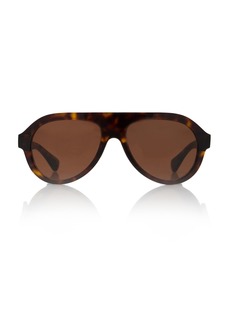 Bottega Veneta - Aviator-Frame Acetate Sunglasses - Brown - OS - Moda Operandi