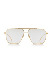 Bottega Veneta - Aviator-Frame Metal Glasses - Neutral - OS - Moda Operandi