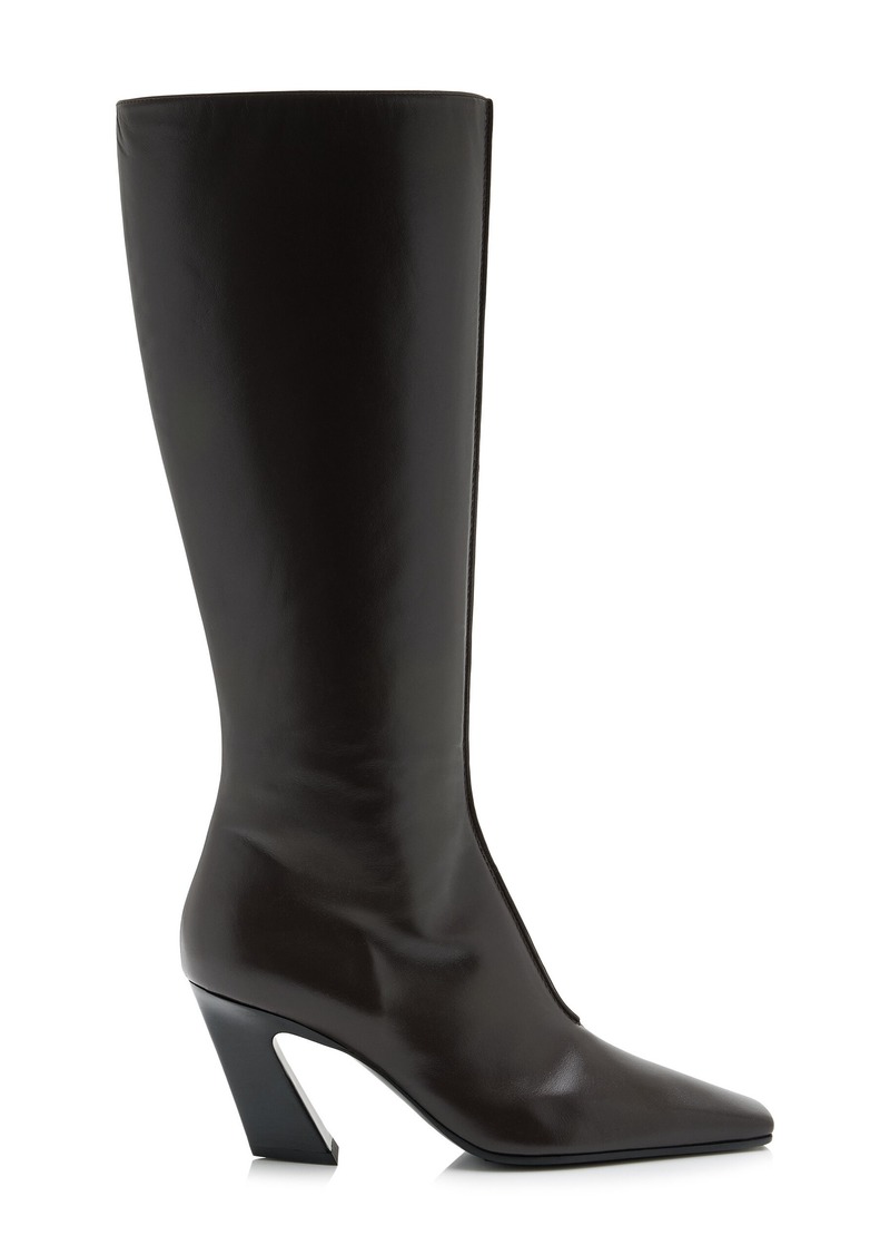 Bottega Veneta - Banzai Leather Knee Boots - Brown - IT 38 - Moda Operandi