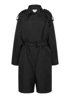 Bottega Veneta - Belted Gabardine Jumpsuit - Black - IT 44 - Moda Operandi