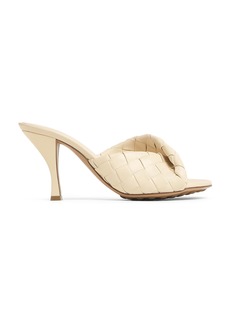 Bottega Veneta - Blink Intrecciato Leather Mules - White - IT 38 - Moda Operandi