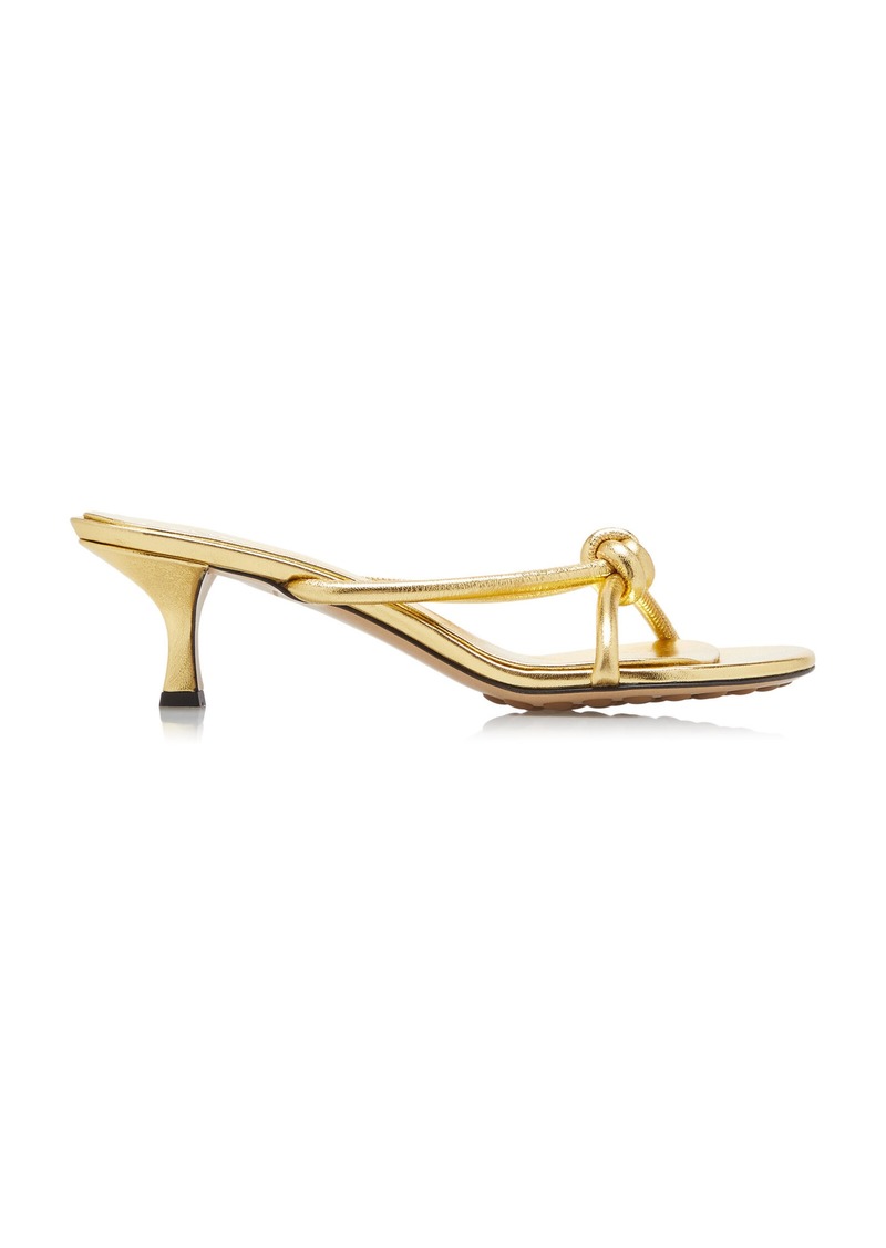 Bottega Veneta - Blink Metallic-Leather Sandals - Gold - IT 37 - Moda Operandi