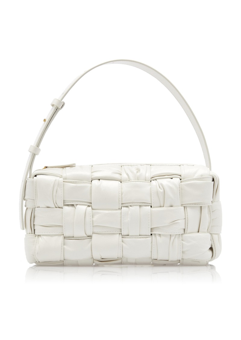 Bottega Veneta - Brick Cassette Intrecciato Leather Bag - White - OS - Moda Operandi