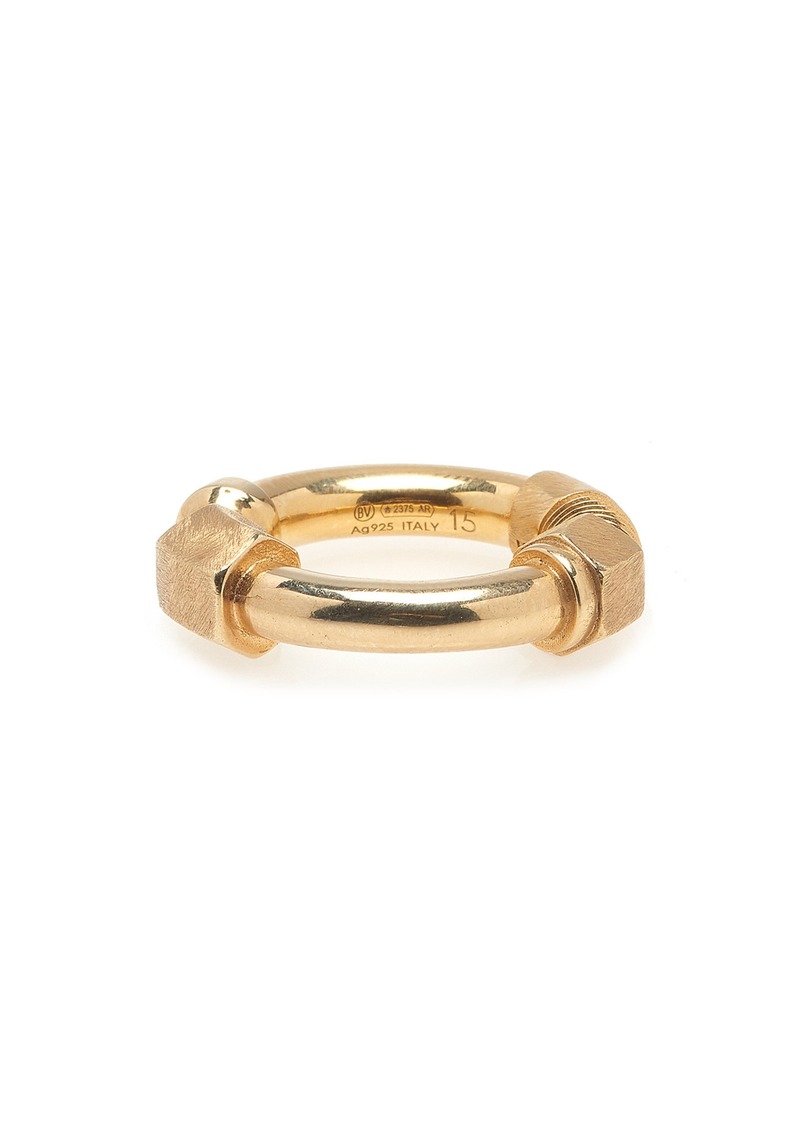 Bottega Veneta - Brushed Gold-Plated Sterling Silver Ring - Gold - IT 17 - Moda Operandi - Gifts For Her
