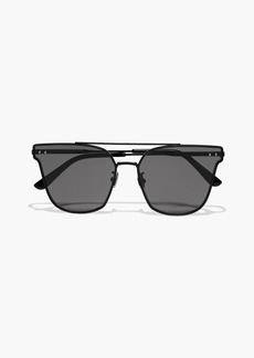 Bottega Veneta - Butterfly-frame coated metal sunglasses - Black - OneSize