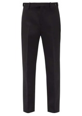 Bottega Veneta - Buttoned-tab Wool Grain-de-poudre Trousers - Mens - Black