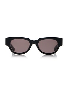 Bottega Veneta - Cat-Eye Acetate Sunglasses - Black - OS - Moda Operandi