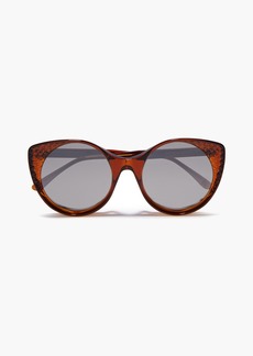 Bottega Veneta - Cat-eye acetate sunglasses - Brown - OneSize