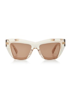 Bottega Veneta - Cat-Eye Acetate Sunglasses - Neutral - OS - Moda Operandi