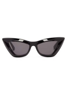 Bottega Veneta Eyewear - Cat-eye Tortoiseshell-acetate Sunglasses - Womens - Black