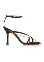 Bottega Veneta - Chain-Trimmed Lounge Leather Sandals - Neutral - IT 36.5 - Moda Operandi