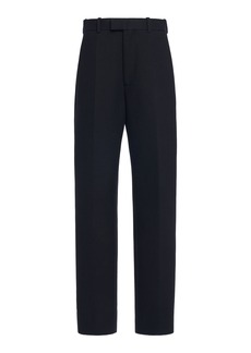 Bottega Veneta - Cotton-Blend Melange Straight-Leg Pants - Black - IT 42 - Moda Operandi