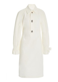 Bottega Veneta - Cotton-Blend Midi Shirt Dress - White - IT 38 - Moda Operandi