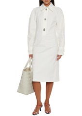 Bottega Veneta - Cutout cotton midi shirt dress - White - IT 42