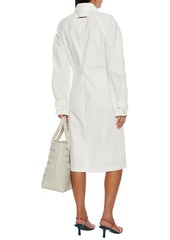 Bottega Veneta - Cutout cotton midi shirt dress - White - IT 42