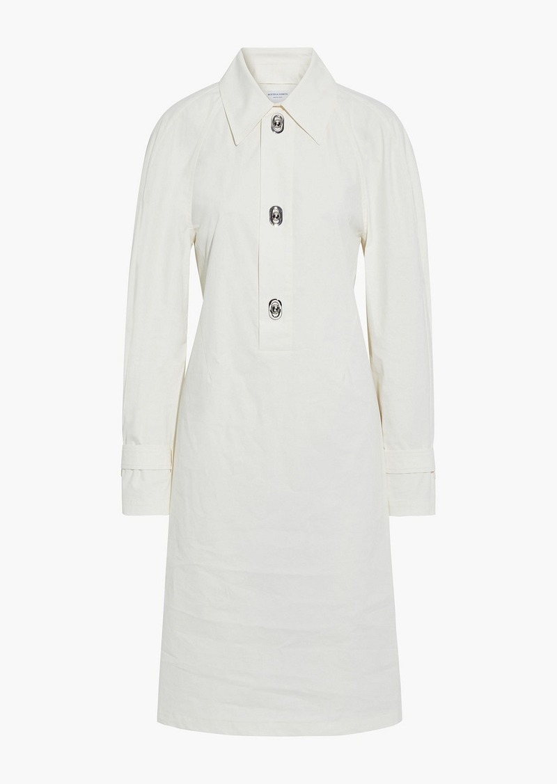 Bottega Veneta - Cutout cotton midi shirt dress - White - IT 42