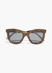 Bottega Veneta - D-frame quilted tortoiseshell acetate sunglasses - Brown - OneSize