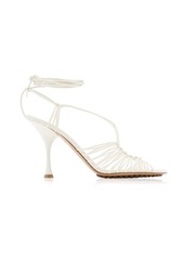 Bottega Veneta - Dot Lace-Up Leather Sandals - Green - IT 37 - Moda Operandi