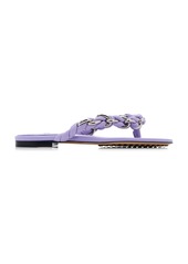 Bottega Veneta - Dot Lagoon Chain Flat Sandals - Purple - IT 37 - Moda Operandi