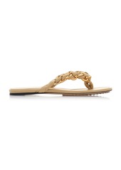 Bottega Veneta - Dot Lagoon Chain Flat Sandals - Neutral - IT 37.5 - Moda Operandi