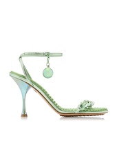 Bottega Veneta - Dot Lounge Metallized Sandals - Green - IT 36.5 - Moda Operandi