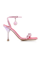 Bottega Veneta - Dot Lounge Metallized Sandals - Pink - IT 39.5 - Moda Operandi