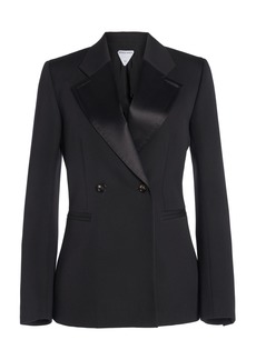 Bottega Veneta - Double-Breasted Wool Cocoon Blazer - Black - IT 44 - Moda Operandi