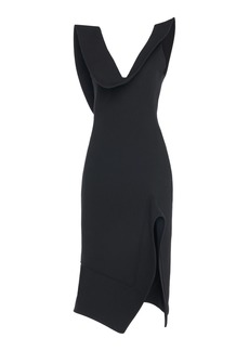 Bottega Veneta - Draped Knit Midi Dress - Black - IT 36 - Moda Operandi