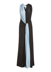 Bottega Veneta - Draped Two-Tone Jersey Dress - Multi - IT 40 - Moda Operandi