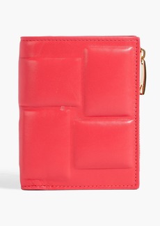 Bottega Veneta - Embossed leather wallet - Orange - OneSize